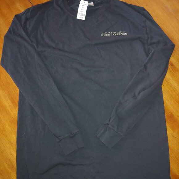 Mount Vernon  George Washington 100% Soft Cotton Long Sleeve Crew Neck Med - Picture 1 of 8
